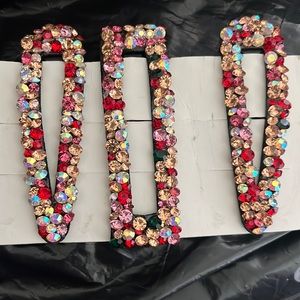 PICK 2 Large Rhinestone snap clip set